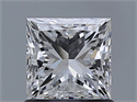 Diamante Natural 0.90 quilates, Princesa , Color F, claridad VS2 y certificado GIA