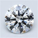 Natural Diamond 2.01 Carats, Round with Excellent Cut, F Color, SI1 Clarity and Certified by GIA
