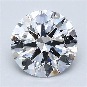 Picture of Natural Diamond 2.01 Carats, Round with Excellent Cut, F Color, SI1 Clarity and Certified by GIA