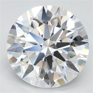 Picture of Lab Grown Diamond 3.13 Carats, Round with Ideal Cut, D Color, IF Clarity and Certified by IGI