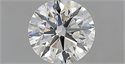 Natural Diamond 0.73 Carats, Round with Excellent Cut, H Color, IF Clarity and Certified by GIA