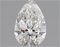 Natural Diamond 0.60 Carats, Pear with  Cut, F Color, VVS1 Clarity and Certified by GIA