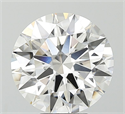 Lab Grown Diamond 5.08 Carats, Round with Ideal Cut, E Color, VVS2 Clarity and Certified by IGI