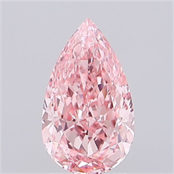 Picture of Lab Grown Diamond 2.15 Carats, Pear with  Cut, Fancy Vivid Pink Color, VS1 Clarity and Certified by IGI