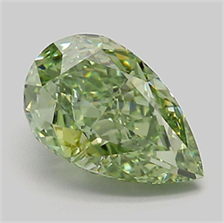 Picture of Lab Grown Diamond 2.05 Carats, Pear with  Cut, Fancy Vivid Green Color, VS1 Clarity and Certified by IGI