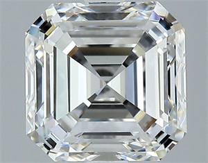 Foto Diamante Natural 2.50 quilates, Asscher , Color F, claridad VVS1 y certificado GIA de
