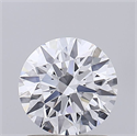 Lab Grown Diamond 1.22 Carats, Round with Ideal Cut, D Color, VVS2 Clarity and Certified by IGI
