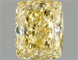 Picture of Lab Grown Diamond 1.56 Carats, CUSHION MODIFIED with  Cut, Fancy Intense Yellow Color, VS1 Clarity and Certified by IGI