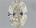 Natural Diamond 2.00 Carats, Oval with  Cut, K Color, SI1 Clarity and Certified by IGI