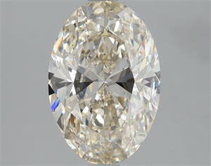Picture of Natural Diamond 2.00 Carats, Oval with  Cut, K Color, SI1 Clarity and Certified by IGI