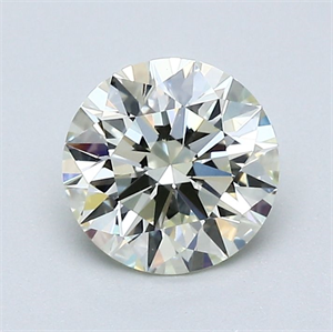 Picture of Natural Diamond 1.02 Carats, Round with Excellent Cut, N Color, VVS2 Clarity and Certified by GIA