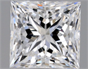 Natural Diamond 0.50 Carats, Princess with  Cut, D Color, VVS1 Clarity and Certified by GIA