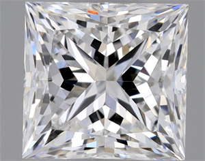 Picture of Natural Diamond 0.50 Carats, Princess with  Cut, D Color, VVS1 Clarity and Certified by GIA