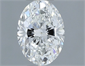 Natural Diamond 0.71 Carats, Oval with  Cut, F Color, VVS2 Clarity and Certified by GIA