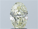 Natural Diamond 1.50 Carats, Oval with  Cut, M Color, SI1 Clarity and Certified by GIA