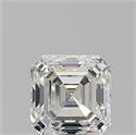 Natural Diamond 1.02 Carats, Asscher with  Cut, H Color, SI1 Clarity and Certified by GIA