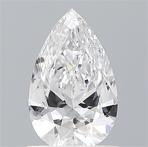 Picture of Natural Diamond 0.71 Carats, Pear with  Cut, D Color, SI2 Clarity and Certified by GIA