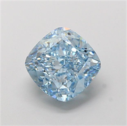 Picture of Lab Grown Diamond 1.63 Carats, CUSHION MODIFIED with  Cut, Fancy Vivid Blue Color, VVS1 Clarity and Certified by IGI