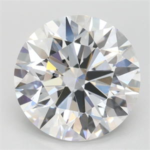 Picture of Lab Grown Diamond 3.27 Carats, Round with Ideal Cut, D Color, IF Clarity and Certified by IGI