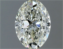 Natural Diamond 0.80 Carats, Oval with  Cut, J Color, VVS1 Clarity and Certified by IGI