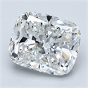 Natural Diamond 3.04 Carats, Cushion with  Cut, E Color, SI1 Clarity and Certified by GIA