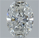 Natural Diamond 0.55 Carats, Oval with  Cut, F Color, VS1 Clarity and Certified by GIA