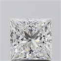 Natural Diamond 1.20 Carats, Princess with  Cut, E Color, SI1 Clarity and Certified by GIA