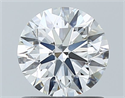 Natural Diamond 0.90 Carats, Round with Excellent Cut, H Color, VS2 Clarity and Certified by GIA