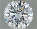 Natural Diamond 1.01 Carats, Round with Excellent Cut, H Color, I1 Clarity and Certified by GIA