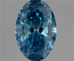 Picture of Lab Grown Diamond 2.02 Carats, Oval with  Cut, Fancy Vivid Blue Color, VS2 Clarity and Certified by IGI