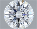 Lab Grown Diamond 1.06 Carats, Round with Ideal Cut, D Color, VVS2 Clarity and Certified by IGI