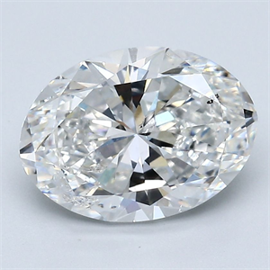Foto Diamante Natural 3.01 quilates, Ovalado , Color F, claridad SI2 y certificado GIA de