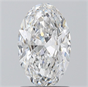 Natural Diamond 1.20 Carats, Oval with  Cut, D Color, VS2 Clarity and Certified by GIA