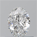 Natural Diamond 0.50 Carats, Oval with  Cut, E Color, VS1 Clarity and Certified by GIA