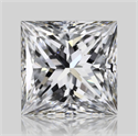 Natural Diamond 0.66 Carats, Princess with  Cut, D Color, SI2 Clarity and Certified by GIA