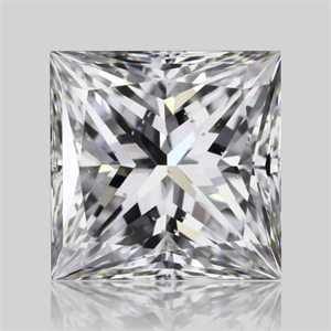 Picture of Natural Diamond 0.66 Carats, Princess with  Cut, D Color, SI2 Clarity and Certified by GIA