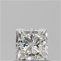 Natural Diamond 0.61 Carats, Princess with  Cut, I Color, VS1 Clarity and Certified by GIA