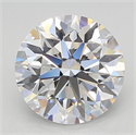 Lab Grown Diamond 2.92 Carats, Round with Excellent Cut, D Color, IF Clarity and Certified by GIA