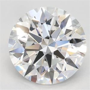 Picture of Lab Grown Diamond 3.32 Carats, Round with Excellent Cut, E Color, VVS1 Clarity and Certified by GIA