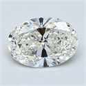 Natural Diamond 1.21 Carats, Oval with  Cut, I Color, VS2 Clarity and Certified by GIA