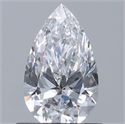 Diamante Natural 0.72 quilates, De pera , Color D, claridad SI1 y certificado GIA