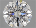 Lab Grown Diamond 2.09 Carats, Round with Ideal Cut, D Color, VS1 Clarity and Certified by IGI
