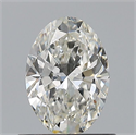 Natural Diamond 0.70 Carats, Oval with  Cut, H Color, VS2 Clarity and Certified by GIA