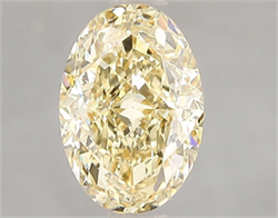 Picture of Lab Grown Diamond 2.01 Carats, Oval with  Cut, Fancy Intense Yellow Color, VVS2 Clarity and Certified by IGI