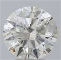 Natural Diamond 3.23 Carats, Round with Excellent Cut, I Color, SI2 Clarity and Certified by IGI