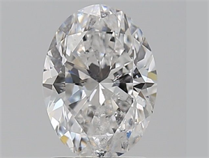 Foto Diamante Natural 1.70 quilates, Ovalado , Color D, claridad SI2 y certificado HRD de