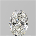 Natural Diamond 0.50 Carats, Oval with  Cut, H Color, VVS1 Clarity and Certified by GIA