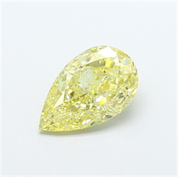 Picture of Lab Grown Diamond 2.01 Carats, Pear with  Cut, Fancy Intense Yellow Color, VS2 Clarity and Certified by IGI