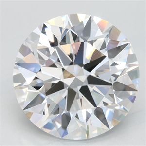Picture of Lab Grown Diamond 2.55 Carats, Round with Excellent Cut, D Color, FL Clarity and Certified by GIA