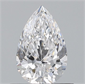 Natural Diamond 0.56 Carats, Pear with  Cut, D Color, VS1 Clarity and Certified by GIA